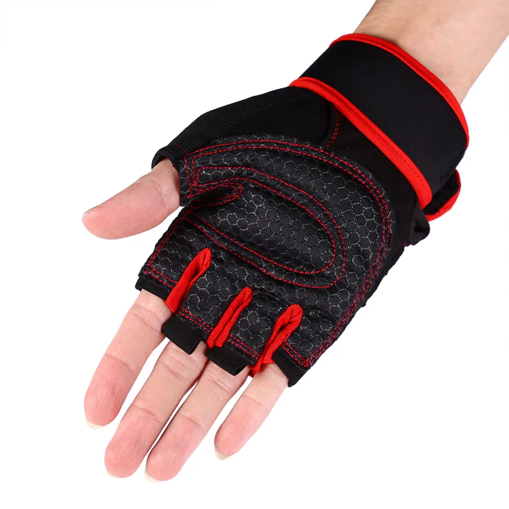 2x Weight Lifting Gym Gloves Training Fitness Wrist Wrap Sports Exercise Workout