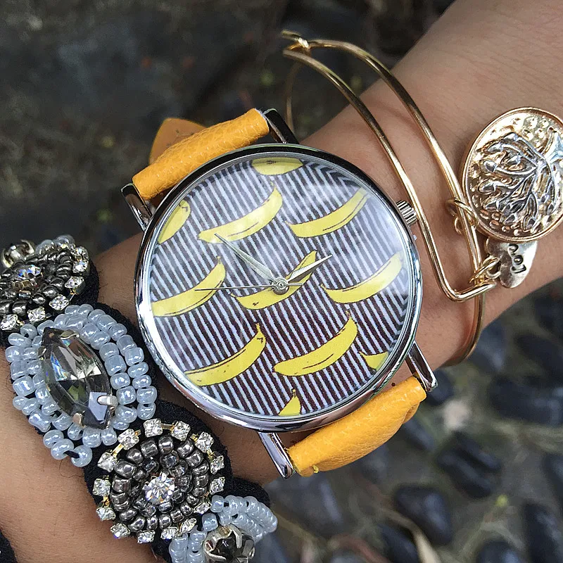 Европейские и американские популярные женские часы с изображением фруктов