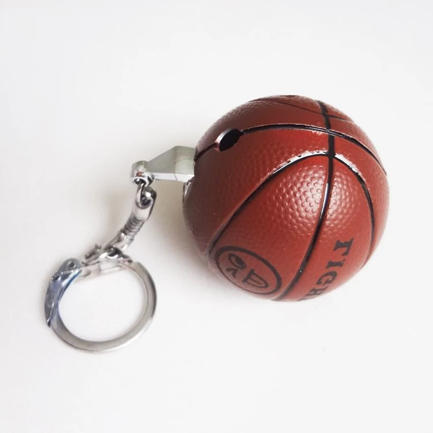 

Creative Basketball Shape Lighter Inflatable Open Flame Lighter Keychain Fire Starter For Gifts Cigarette Kitchen Key Pendant