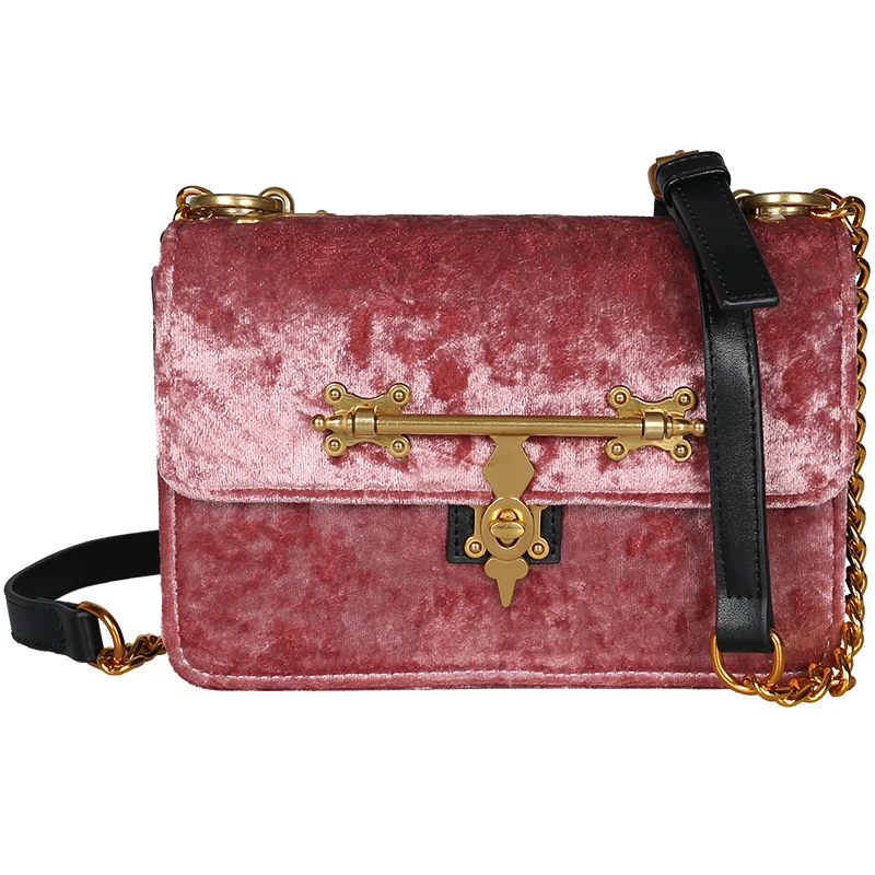 

2017 Bag Women Crossbody Handbag Vintage Velvet Single Chain Shoulder Mini Flap Designer Handbags High Quality New Fashion