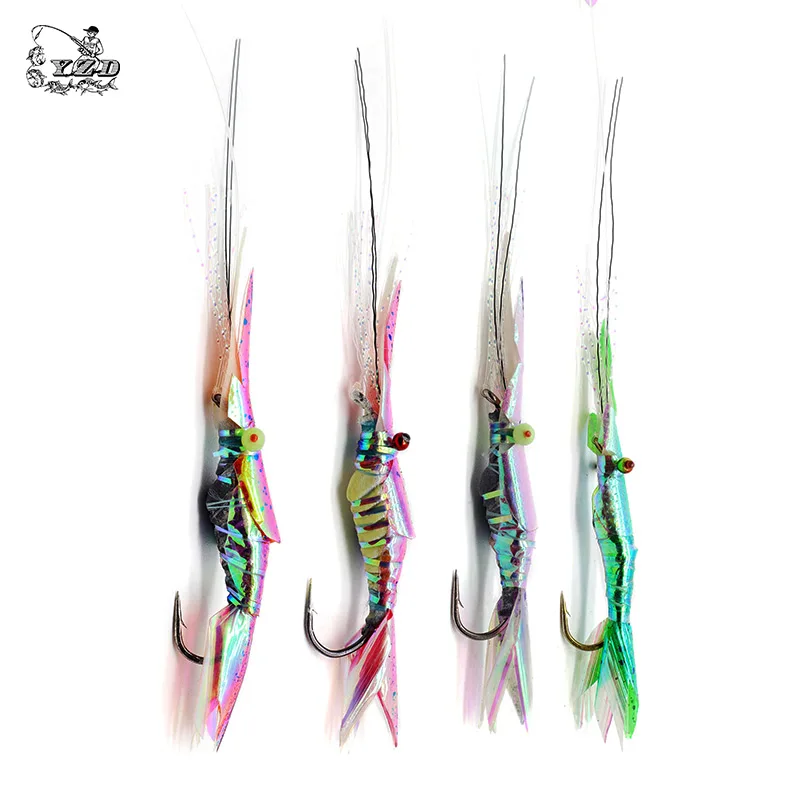 Sabiki Rigs Fishing Hooks Sea Fishing Lure Fish Skin Shrimp Sabiki Bait