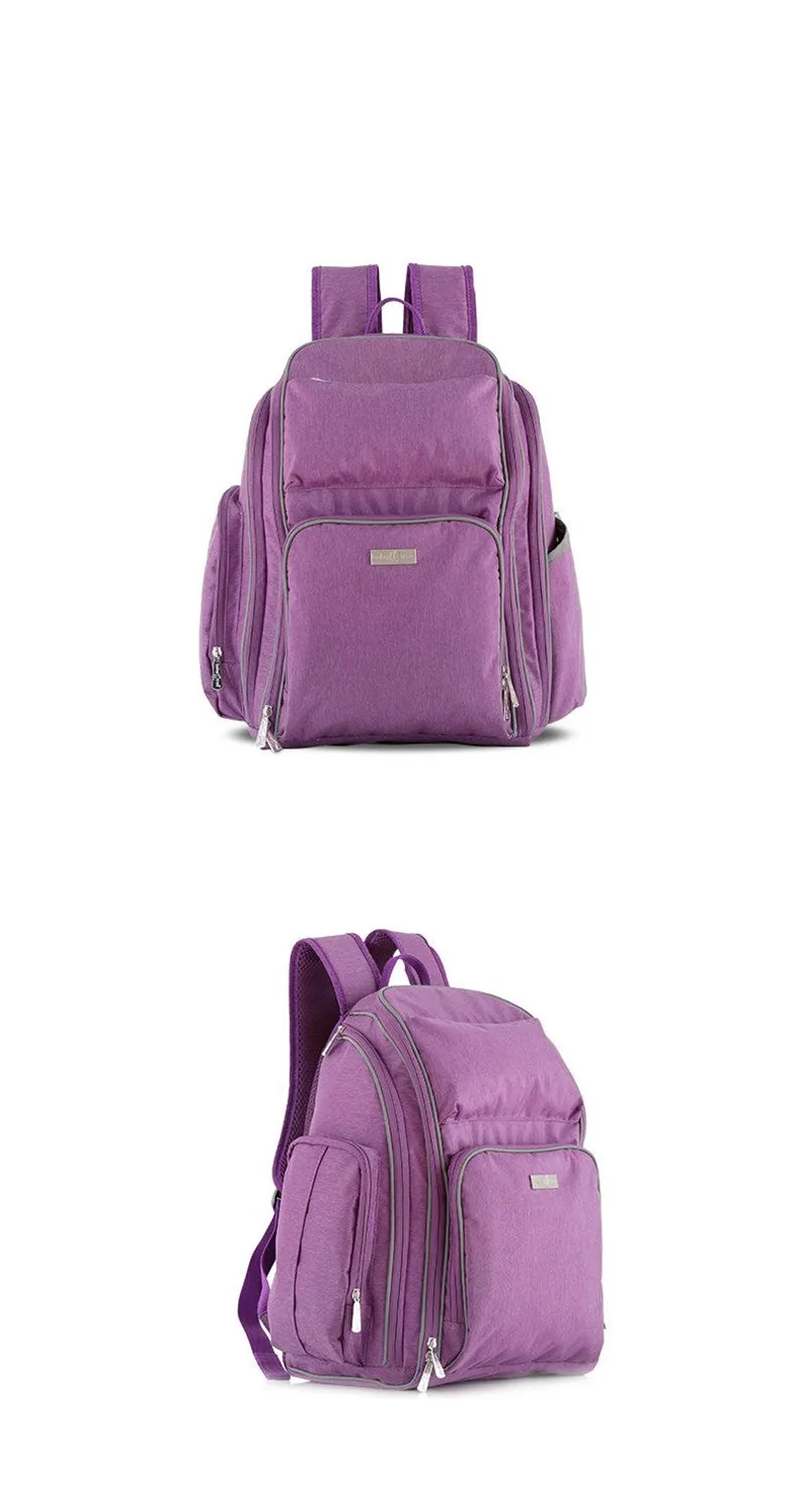 Brand New Baby&Mother Diaper Bags Mummy Backpacks Nappy Changing Bag Maternal Shoulder Large Capacity Mother Backpack,Purple,Red02