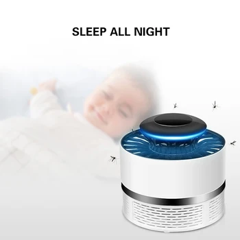 

Household Mute Safety Photocatalyst Mosquito Killer Lamp USB Rechargeable AntiMosquito Repellent Light Insect Killer