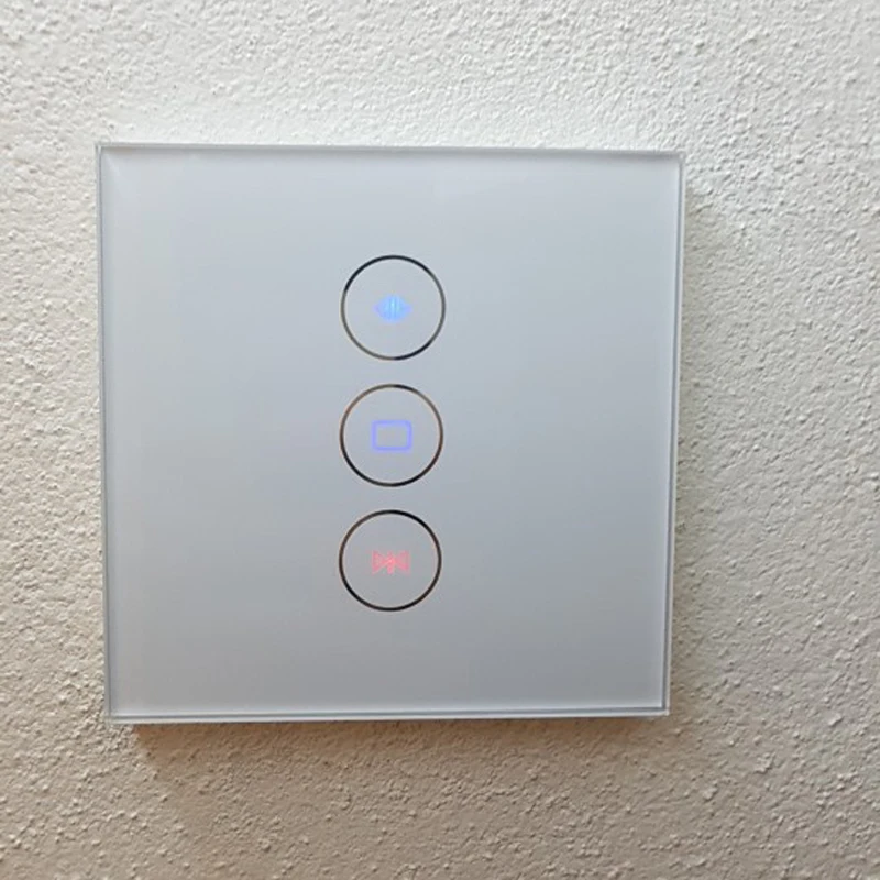 

Wi-Fi Curtain Switch Glass Panel Wifi Wall Switch Mobile Control Via Tuya App Work With Amazon Alexa Google Home For Smart Home