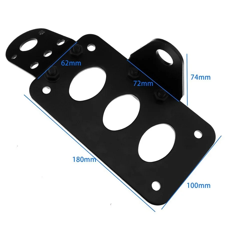 Black Side Mount Motorcycle License Plate Bracket Fit For Harley Chopper Accessories License Plate Bracket (10)
