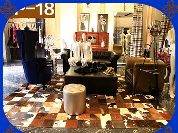

2018 free shipping 100% natural genuine cowhide unique bathroom rugs