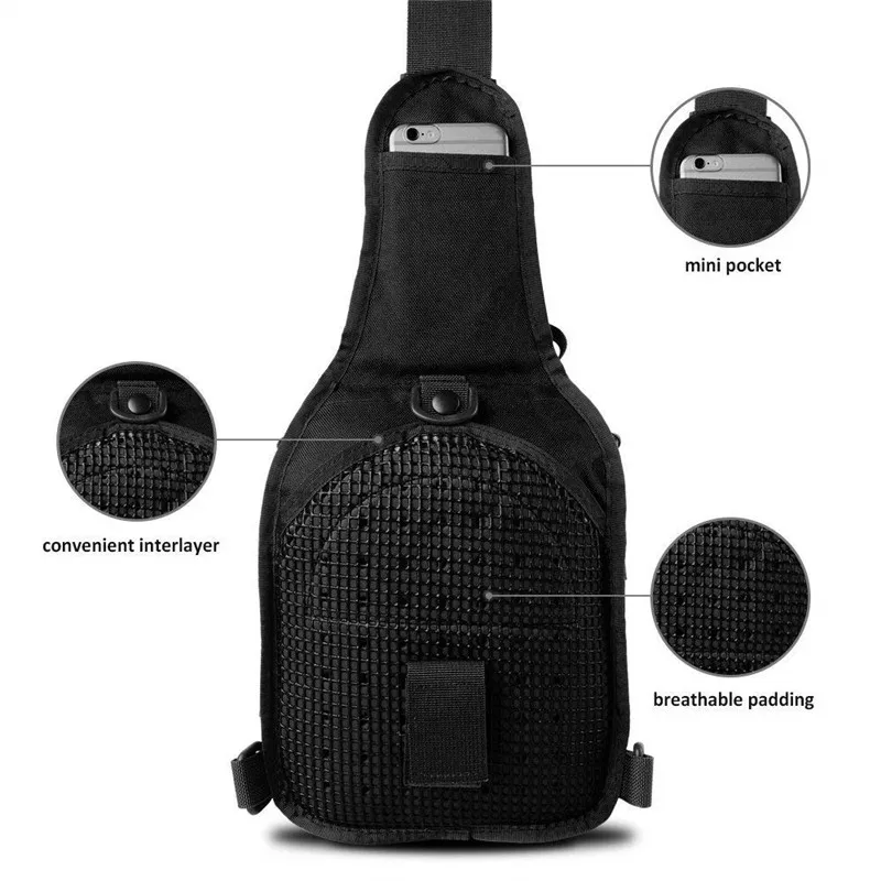 AIRSOFTPEAK Tactical bag Molle Fishing Hiking Hunting Bags Sports Bag Chest body Sling Single Shoulder Tactical Backpack AIRSOFTPEAK Tactical bag Molle Fishing Hiking Hunting Bags Sports Bag Chest body Sling Single Shoulder Tactical Backpack