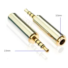 Factory price 2.5mm Male To 3.5mm Female Stereo Audio Headphone Jack Adapter Converter Oct11 Free Shipping