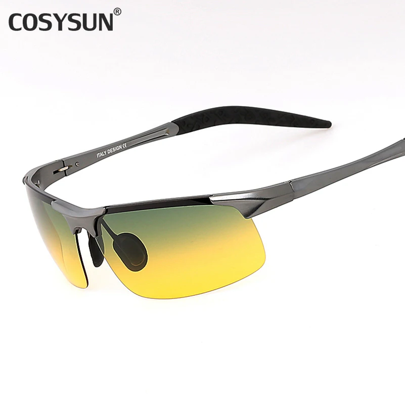 

2019 Day & Night Vision HD Driving Polarized Sunglasses men's Driving Glasses Anti-glare aluminum magnesium alloy glasses 817