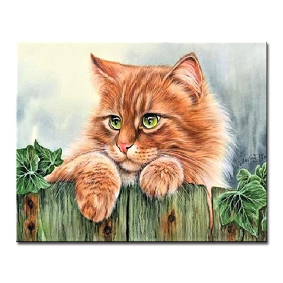 DIY Набор для рисования по номерам Раскрашивание животных кошка домашнее