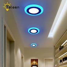 TSLEEN современные светодиодные потолочные лампы для гостиной с дистанционным управлением группы затемнения изменение цвета комнатная потолочная лампа светильник