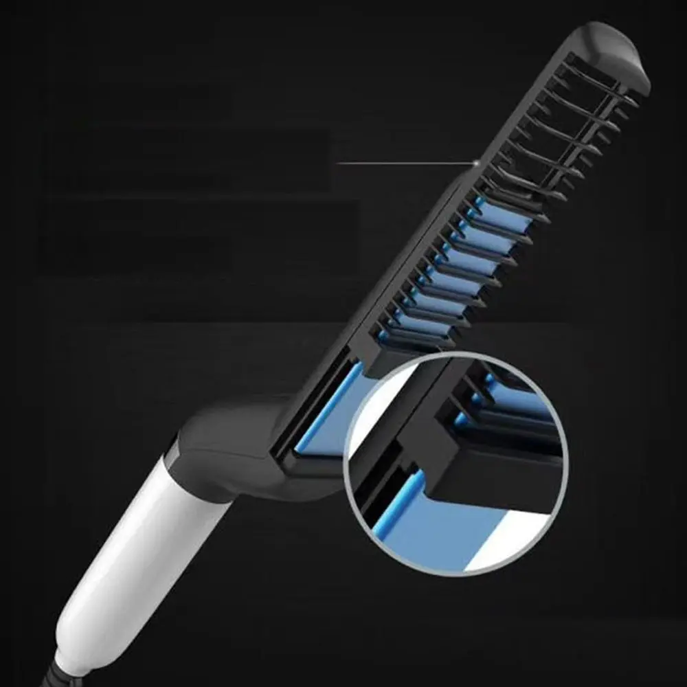 

Professional Alloy Men's Hair Styling Comb Multi-function Comb Fluffy Volume Straight Dual Use Protective Comb Power Indication
