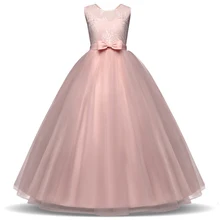 Элегантные Свадебные Платья с цветочным узором для девочек 14 лет, одежда для маленьких девочек Детский костюм для первого причастия одежда для подростков, платье