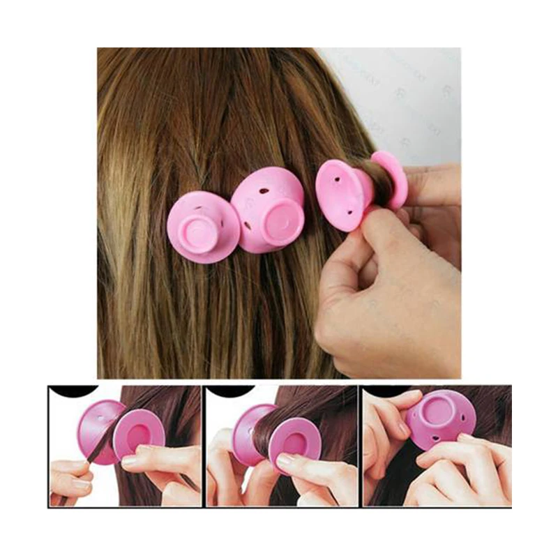 10pcs Soft Rubber Pink curls magic hair curlers Care Rollers Silicone hair curlers rollers No Heat Hair Styling curler Tool 10pcs Soft Rubber Pink curls magic hair curlers Care Rollers Silicone hair curlers rollers No Heat Hair Styling curler Tool