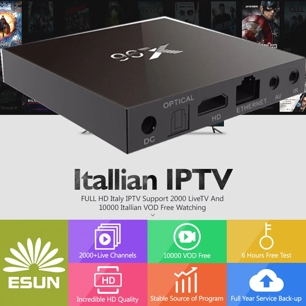 

with1 year Italia IPTV Europa IPTV Portugal EPG 4000+Live+VOD configured tv box Albania ex-yu XXX soporte M3U enigma2 apoyado