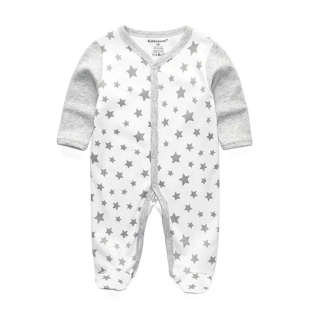Осенние костюмы унисекс для новорожденных и малышей 3, 6, 9, 12 месяцев, пижамы одежда для малышей хлопковый комбинезон с рисунком для мальчиков и девочек, комплект одежды