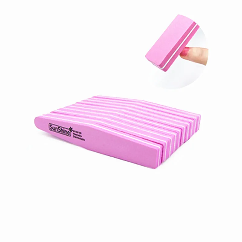 10pcs/lot Double Side Nail Files Buffer 100/180 Trimmer Lime a Art Tools Washable Buffing Sanding File Sponge | Красота и здоровье
