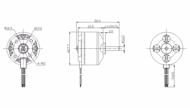 Racerstar BR2208 1100KV 2 S-4 S бесщеточный двигатель для радиоуправляемого квадрокоптера мультироторный двигатель двигатели Замена аксессуаров