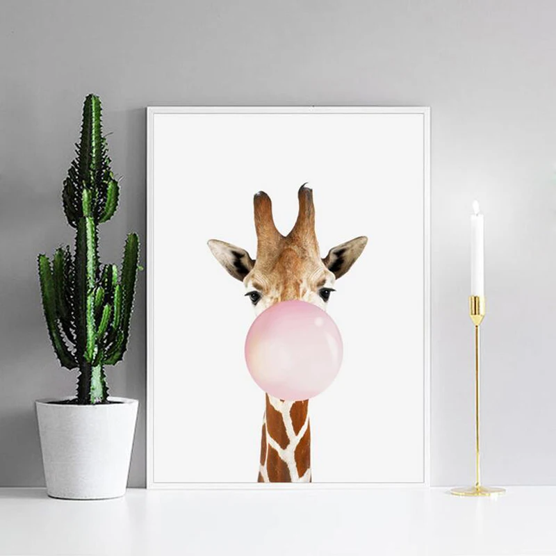 Nordic-Cute-Animals-Zebra-Giraffe-Panda-Canvas-Painting-Cartoon-Bubbles-Balloon-Print-Poster-Canvas-Art-For (3)