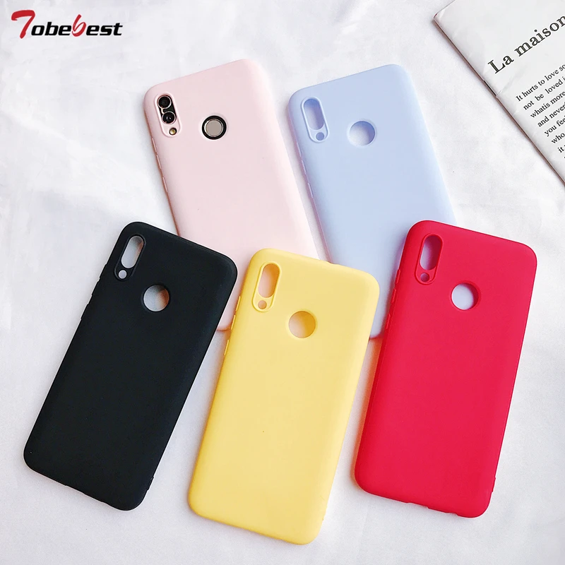 Huawei P Smart 2019 Case Candy Colorful Matte TPU Phone for Silicone Coque Honor 10 Lite Cover |