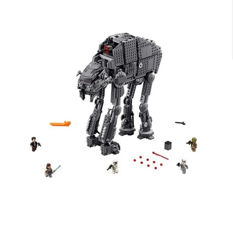 

1541pcs Diy Star Wars Clone First Order Heavy Assault Walker Blocks Bricks Model 75189 Toys For Children Brinquedos