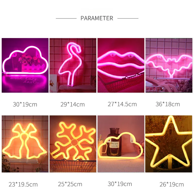 Creative Rainbow Led Neon Light Sign For Holiday Xmas Party Wedding Decorations Kids Room Home Decor Flamingo Moon Unicorn (3)