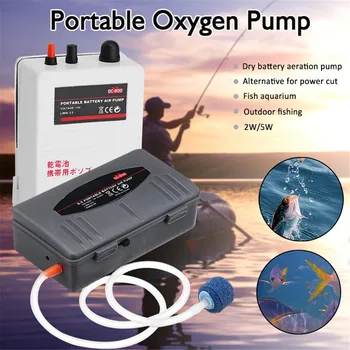 

Newest 2W/5W Portable Mini Aquarium Air Pump Fish Tank Small Air Oxygen Pump With Air Stone Tube Outdoor Fishing Helper Tools