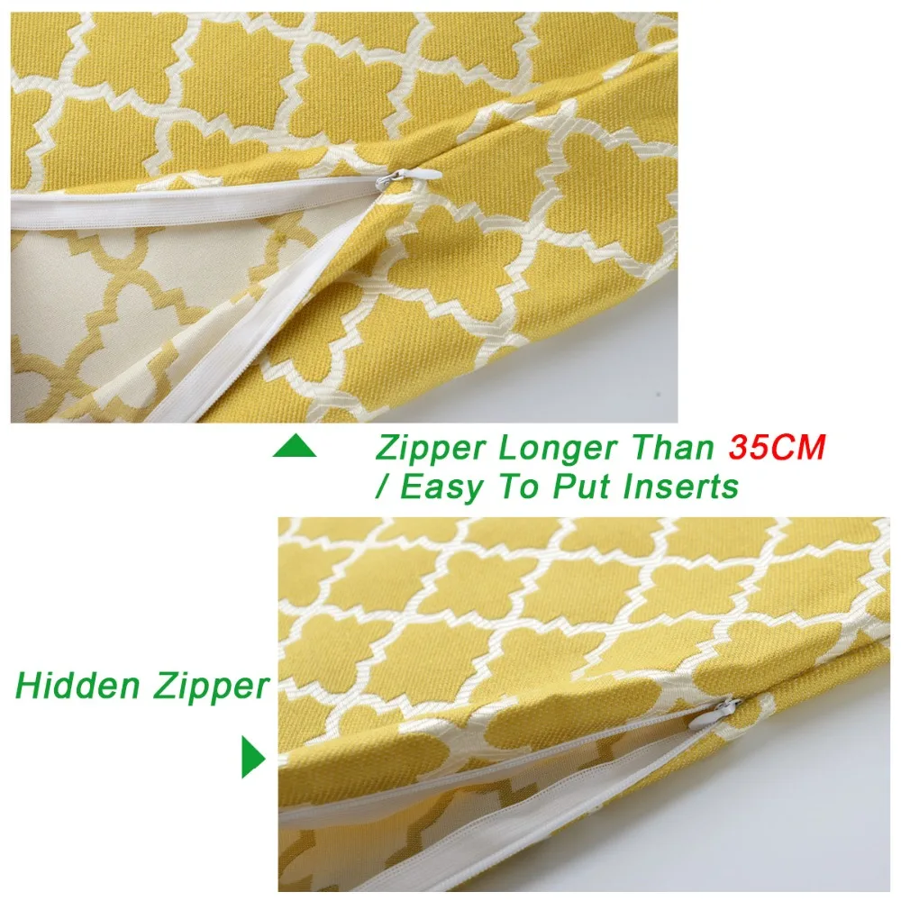 yellow decorative pillows