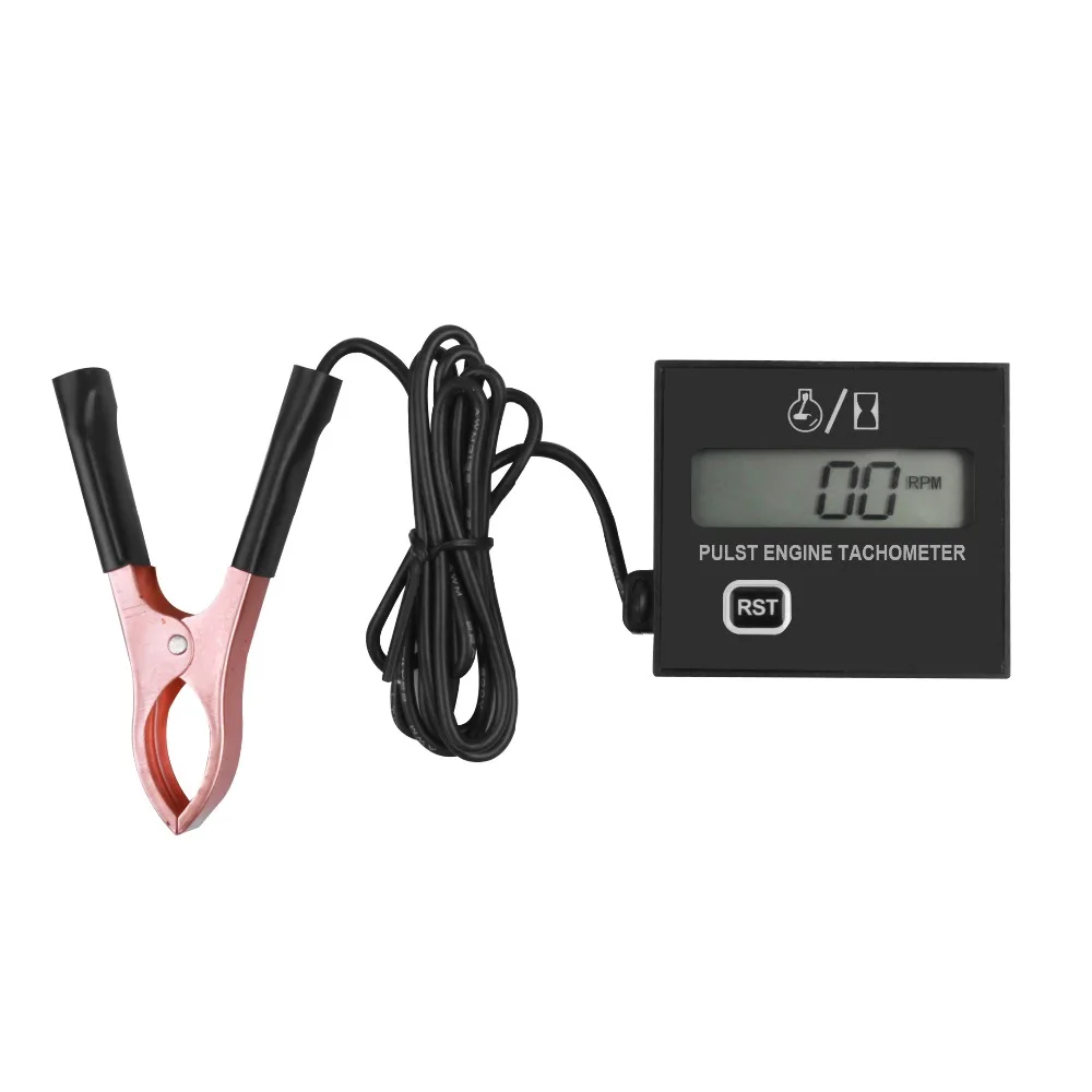 Digital Engine Tach Tachometer Hour Meter Inductive for Motorcycle Motor CYN 