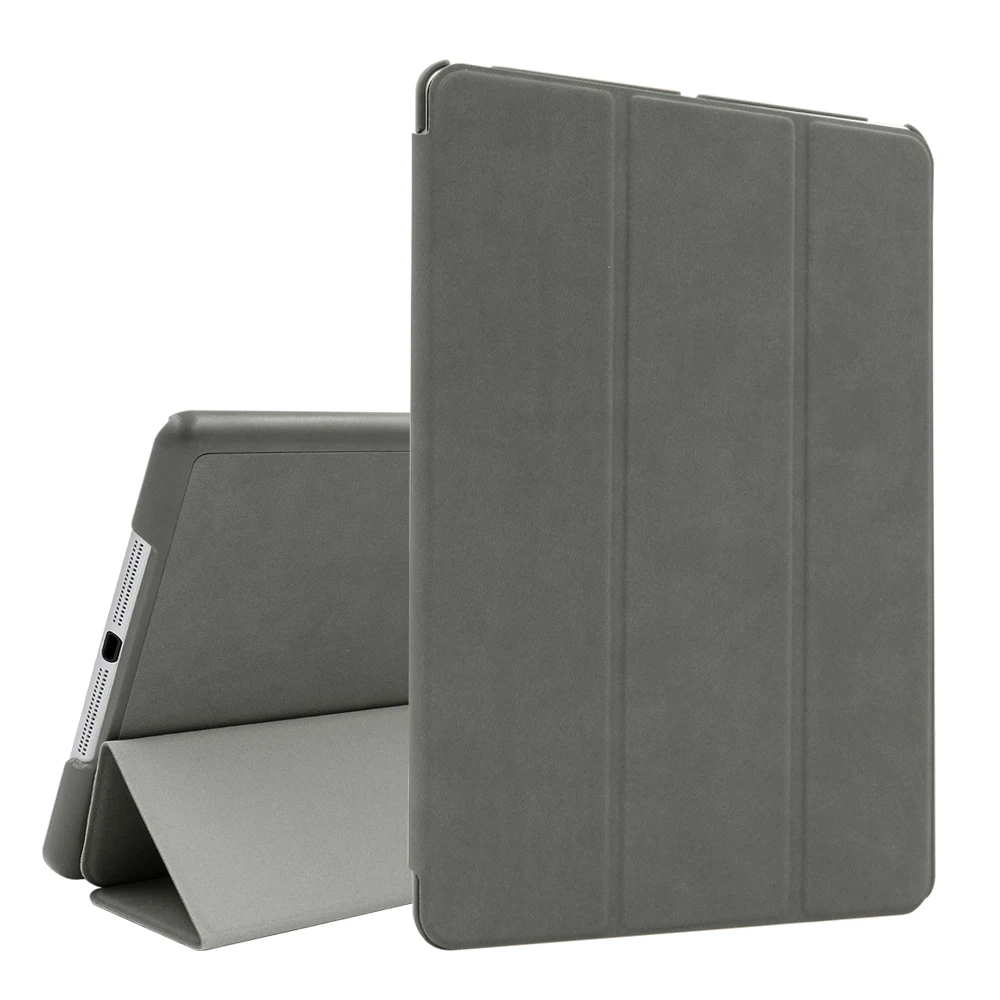 Для ipad Mini 1 2 3 Чехол, магнитный чехол с оленем из искусственной кожи, умный чехол для ipad Mini 3 2 1, чехол, трехслойная подставка, Авто Режим сна/пробуждения - Цвет: Gray