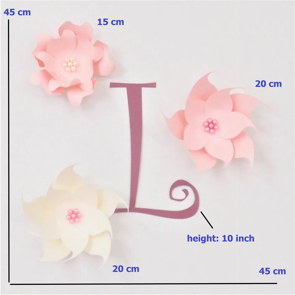 Cardstock Pink Ivory Fleur Diy Paper Flowers Rose Letter Kit For Nursery Wall Deco Baby Shower Girls Room Birthday Backdrop Buy At The Price Of 10 78 In Aliexpress Com Imall Com