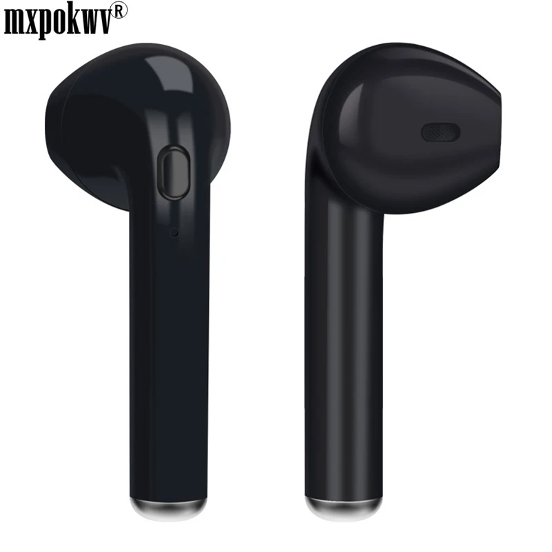 

1 Pair Mini Handsfree Bluetooth Earbud Wireless Earphone Earpiece Stereo Music Earphone i7 tws With Mic for Smart Phone PC