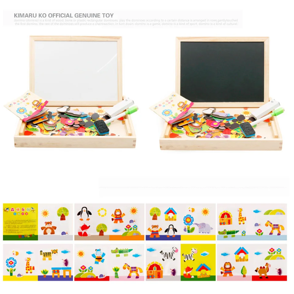 

Woodentoys Magnetic Puzzle Toy Animal Educational Games For Childaren Oyuncak Spell music Rompi Capoeducational