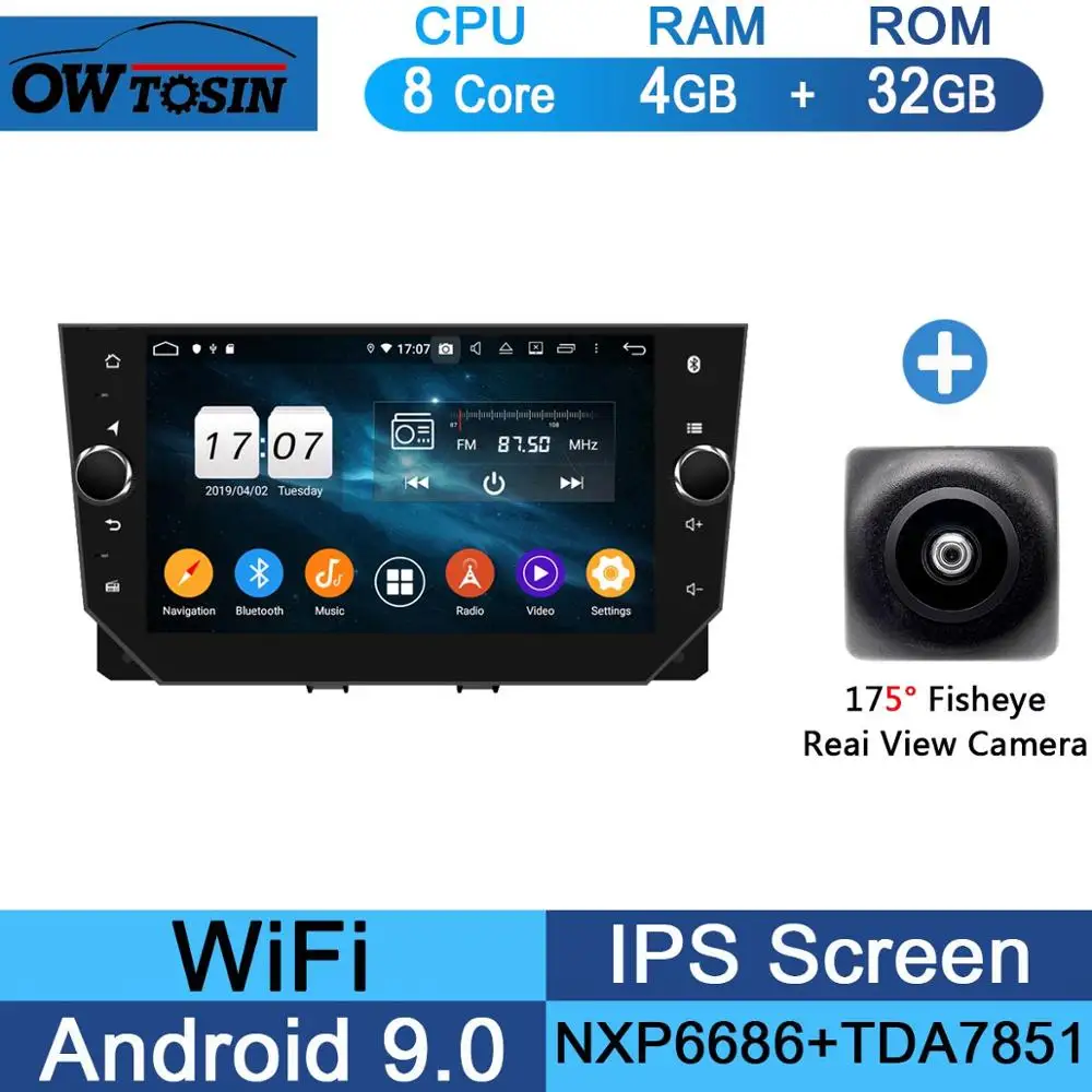 32G Fisheye Camera 1920*1080 " ips 8 Core 4G+ 64G Android 9,0 Автомобильный мультимедийный стерео плеер для Seat Ibiza gps Радио DSP CarPlay Parrot BT - Цвет: 32G Fisheye Camera