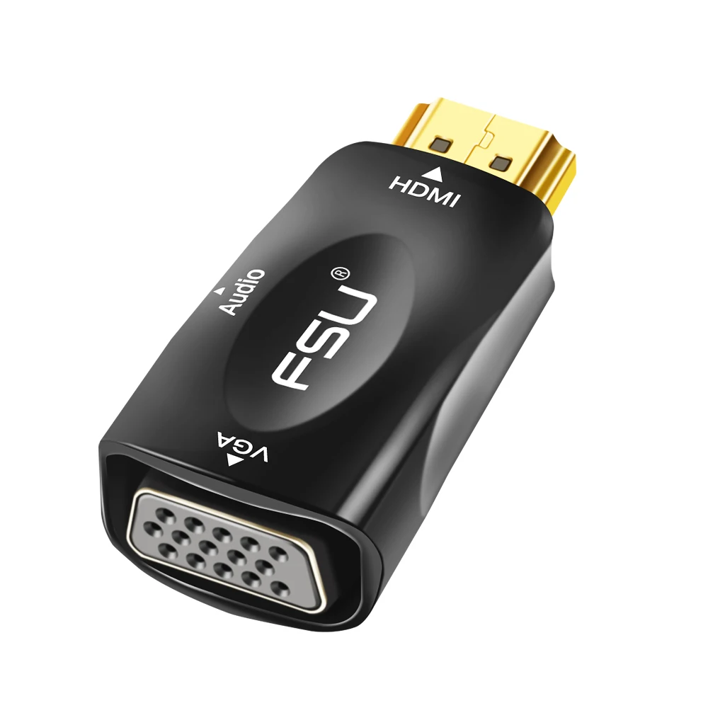 HDMI к VGA адаптер конвертер с аудио кабель мужчин и женщин 1080p для ПК/HDTV DVD