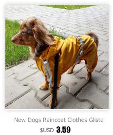 Fashion Pet Dog Clothes Raincoat Waterproof Puppy Jacket Coat Rain Coats With Glisten Clothes Bar Raincoat For Dogs 14S6