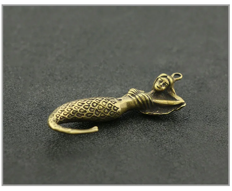 Brass Mermaid Keychain (5)