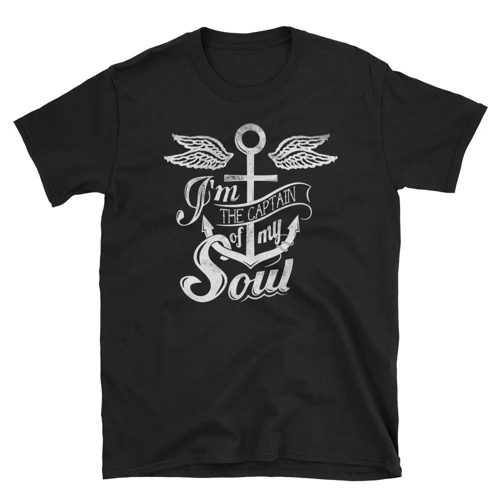 Новинка 2019 Мужская футболка с принтом s Soul капитан тату искусство якорь слоган