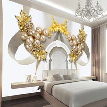 Encargo de la foto wallpaper mural etiqueta de la pared de la manera 3d joyería europea mural salón tv fondo de la pared papel de parede