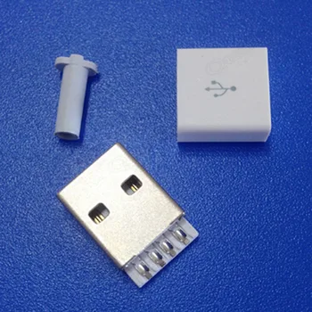 

100pcs A Type Male Socket Short Form Add Housing White Solder Type USB