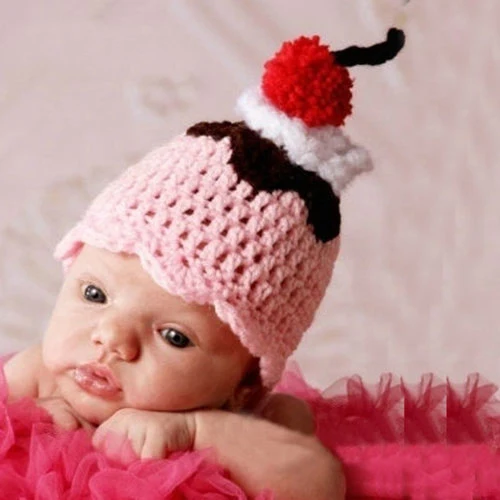 cream newborn hat
