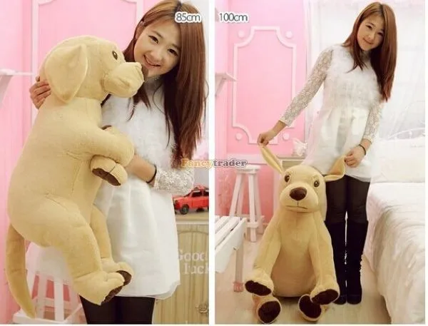 Fancytrader 39''100 The Biggest Plush Super Soft Stuffed Lovely Yellow Dog Toy,Free ShippingFT5024 (5)