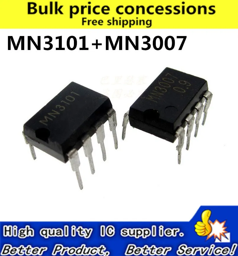 Один лот 2x MN3101+ 2x MN3007 микросхема для эффектов Запчасти