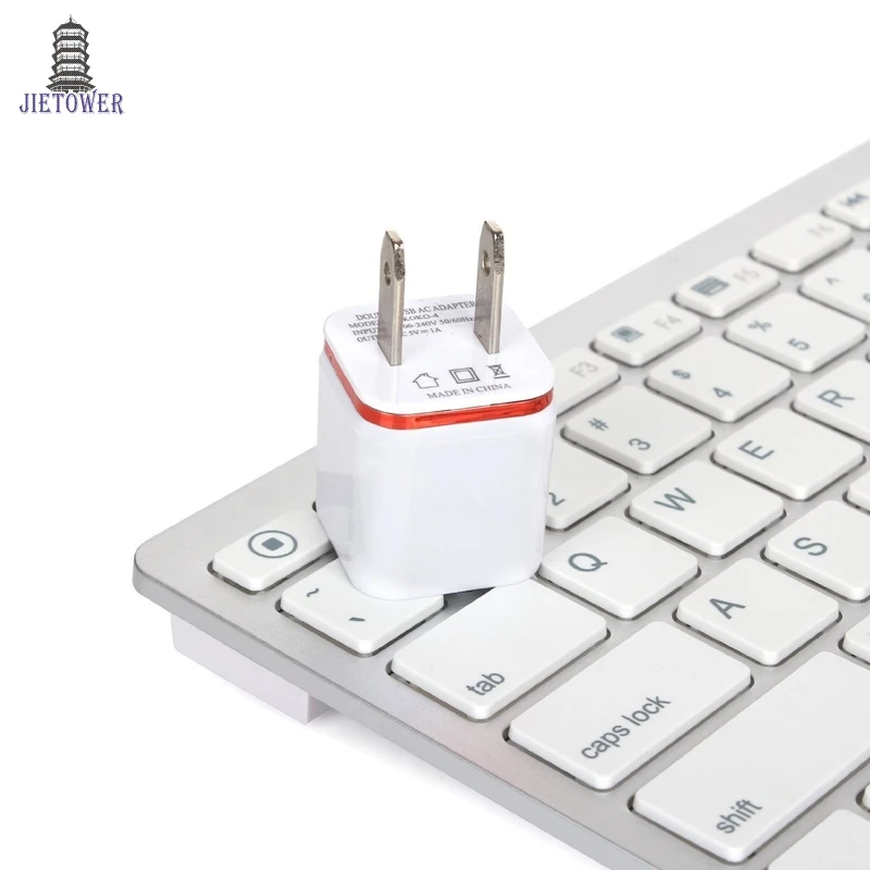 Красочные 5v 1A US Plug AC адаптер питания домашний трав стены с отдельным портом, USB зарядное устройство для apple iPhone 8 5 6 7 plus/samsung 100 шт/партия