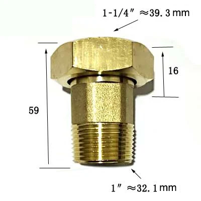 1/" 3/4" " BSP папа до 3/4" " 1-1/4" BSP внутренняя резьба Латунная Труба фитинг адаптер Муфта соединитель для счетчика воды - Цвет: NO5