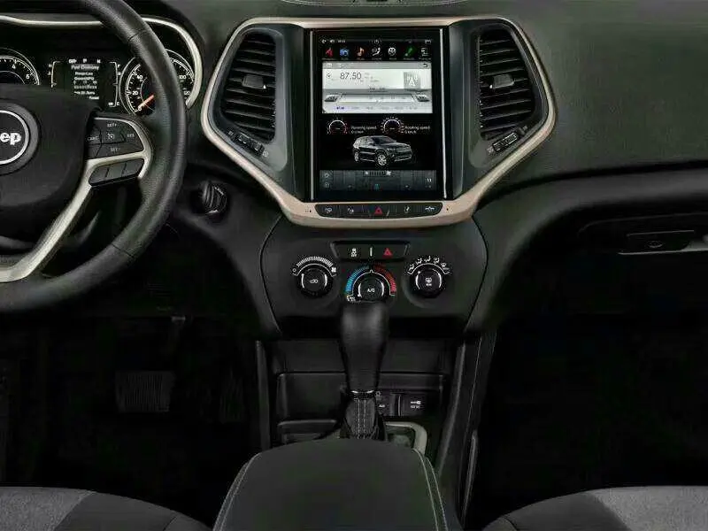 10," сенсорный экран android 7,12 tesla стиль автомобильный dvd-плеер для JEEP Cherokee-с gps навигацией wifi Аудио Авторадио