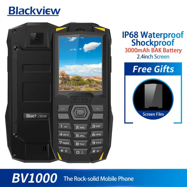 Special Offers Blackview BV1000 IP68 Waterproof Shockproof Rugged Mobile Phone 2.4inch MTK6261 3000mAh Dual SIM Mini Cell Phone Flashlight