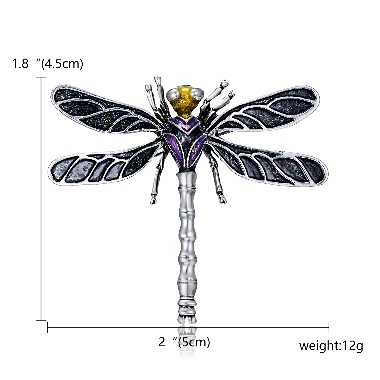 Rinhoo зеленые фиолетовые эмалированные стрекозы Броши насекомыми для женщин и мужчин металлические броши из сплава для банкета свадьбы булавки подарки - Окраска металла: 2