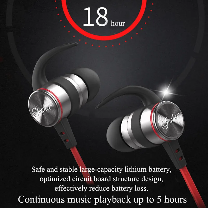 Inpher S81 спортивные наушники беспроводные bluetooth 4 1 Стерео потонепроницаемая
