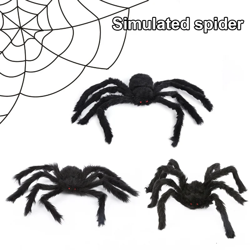 

Furry Simulation Spider Toy Horrible Decoration For Halloween Haunted House Fool's Day YH-17